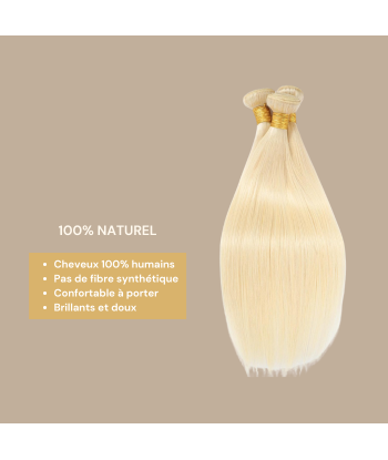 Haarglättung Jungfräuliches Haar Human Hair Straight 7A Platinblond 613 100 Gr vous aussi creer 