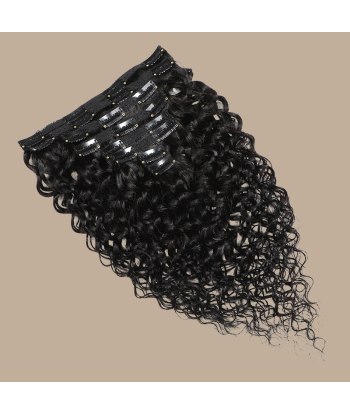 Kit de extensiones con clip Deep Wave Black 120g pas cher