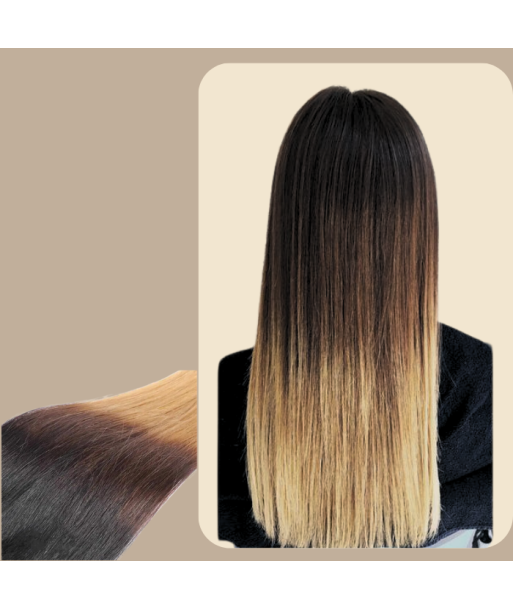 Extensión recta Ombre Marrón Chocolate Rubio Mono con Clip Maxi Volume Band 50-70% off 