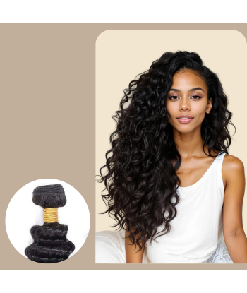 Tissage Vierge Cabello Humano Onda Profunda 7A Brun Foncé 1B 100 Gr livraison et retour toujours gratuits