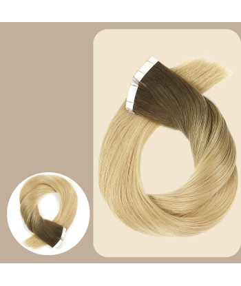 Extensiones Adhesivas / tapes lisos Premium Russian Hair T8/DB4 français