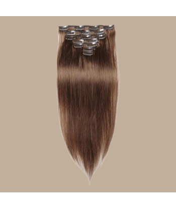 Steife Clip-Extensions Haselnussbraun votre