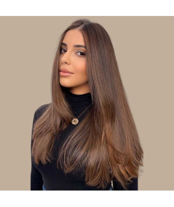 100 Keratin-Extensions Glatt Haselnuss Par le système avancé 