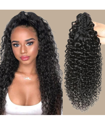 Pferdeschwanz Ponytail Dunkelbraun mit Pinzette Natur Remy Hair Kinky Curly paiement sécurisé