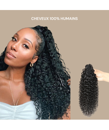 Pferdeschwanz Ponytail Dunkelbraun mit Pinzette Natur Remy Hair Kinky Curly paiement sécurisé