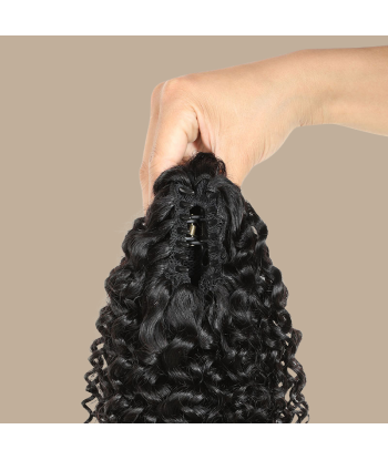 Pferdeschwanz Ponytail Dunkelbraun mit Pinzette Natur Remy Hair Kinky Curly paiement sécurisé