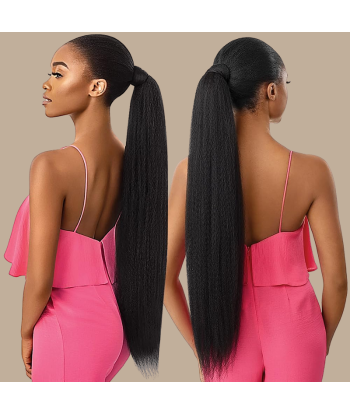 Pferdeschwanz Ponytail Dunkelbraun Zauberband Remy Hair Yaki Straight à prix réduit toute l'année