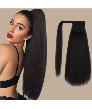 Pferdeschwanz Ponytail Dunkelbraun Zauberband Remy Hair Yaki Straight à prix réduit toute l'année