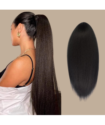 Pferdeschwanz Ponytail Dunkelbraun Zauberband Remy Hair Yaki Straight à prix réduit toute l'année