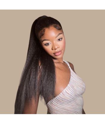 Pferdeschwanz Ponytail Dunkelbraun Zauberband Remy Hair Yaki Straight à prix réduit toute l'année