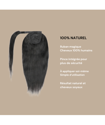 Pferdeschwanz Ponytail Dunkelbraun Zauberband Remy Hair Yaki Straight à prix réduit toute l'année