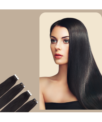 Extensions Adhésives Raides Brun Foncé Paris Déstockage Promo