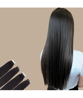 Extensions Adhésives Raides Brun Foncé Paris Déstockage Promo