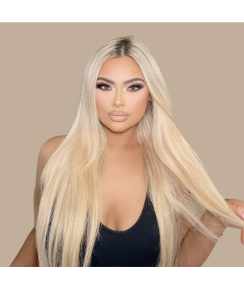 Extensions Adhésives Raides Blond Platine Livraison rapide