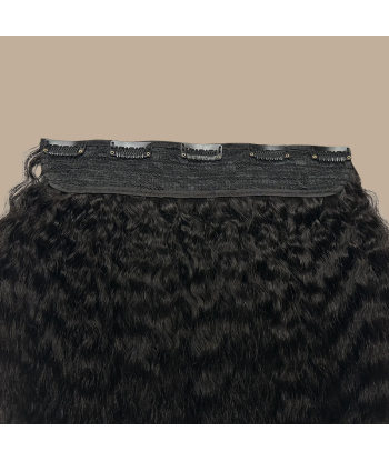 Extension à Clips Kinky Straight Noir Mono Bande Maxi Volume pas chere