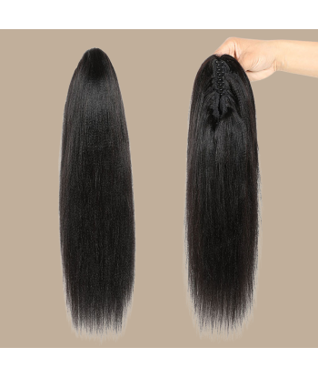 Queue de cheval Ponytail  Noir à Pince Naturel Remy Hair Yaki Straight solde