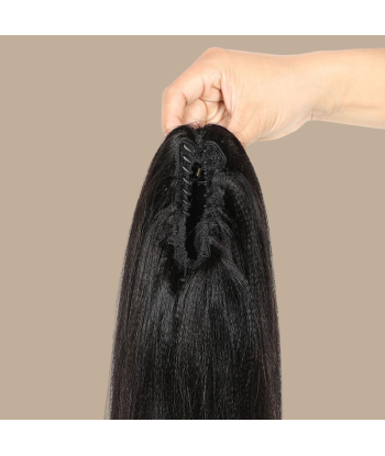 Queue de cheval Ponytail  Noir à Pince Naturel Remy Hair Yaki Straight solde