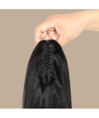 Queue de cheval Ponytail  Noir à Pince Naturel Remy Hair Yaki Straight solde