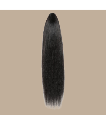 Queue de cheval Ponytail  Noir à Pince Naturel Remy Hair Yaki Straight solde