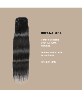 Queue de cheval Ponytail  Noir A Cordon Remy Hair Straight en ligne