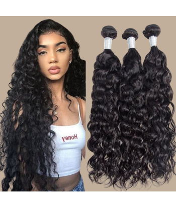 Tissage Cheveux Vierge Human Hair Water Wave 7A Brun Foncé 1B 100 Gr Les êtres humains sont 