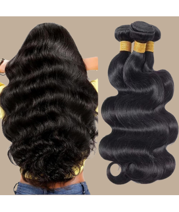 Tissage Cheveux Vierge Human Hair Body Wave 7A Brun Foncé 1B 100 Gr Faites des économies