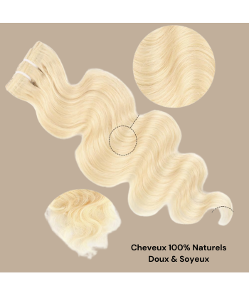 Kit de Extensões Body Wave Platinum Blonde 120 gr sélection de produits