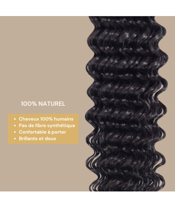 Tissage Vierge Cabelo Humano Ondulação Profunda 7A Brun Foncé 1B 100 Gr à prix réduit toute l'année