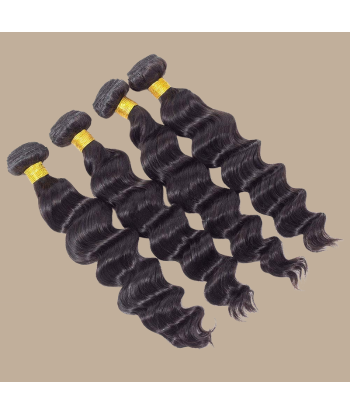 Tissage Cheveux Vierge Cabelo Humano Solto Profundo 7A Brun Foncé 1B 100 Gr pas cher 