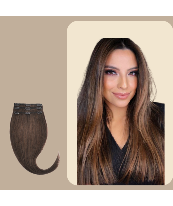 Extensions Styva Clips Mörkbrun Metallic Guld Koppar suggérées chez