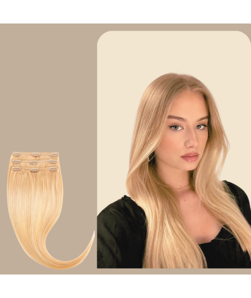 Blonde stijve Clip Extensions 50-70% off 