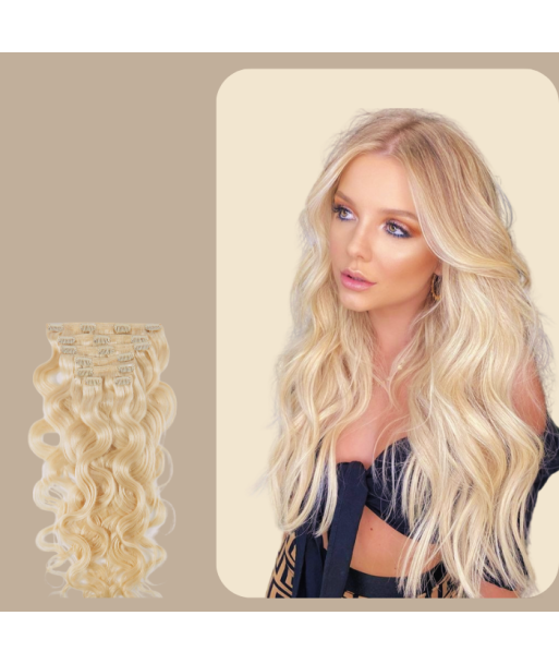 Golvend Platina Blond Clip-In Extensions le concept de la Pate a emporter 